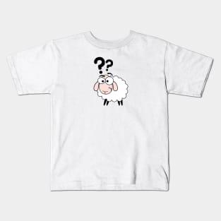 White sheep with question mark Kids T-Shirt